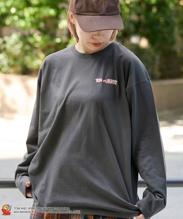 TOM＆JERRY プリントL/SーユニT LT.BLUE