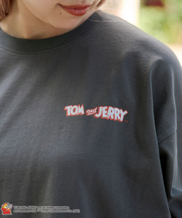 TOM＆JERRY プリントL/SーユニT LT.BLUE