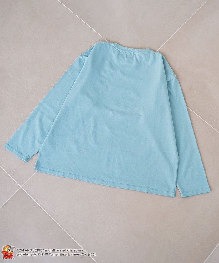 TOM＆JERRY プリントL/SーユニT LT.BLUE