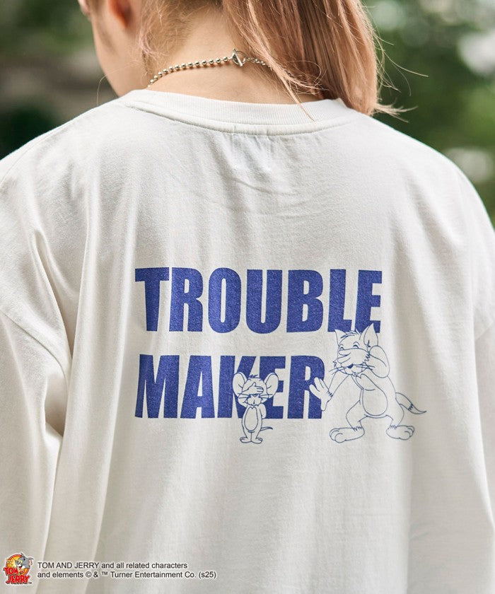 【TOM and JERRY （トムとジェリー）/ 別注】ユニプリントロンT OFF WHITE