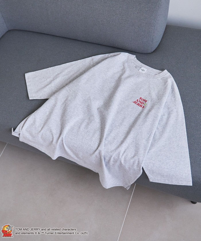 TOM＆JERRY プリントフットボールT DK.GRAY