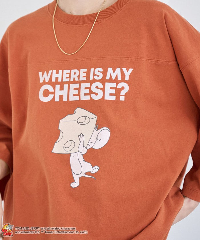 TOM＆JERRY プリントフットボールT DK.GRAY