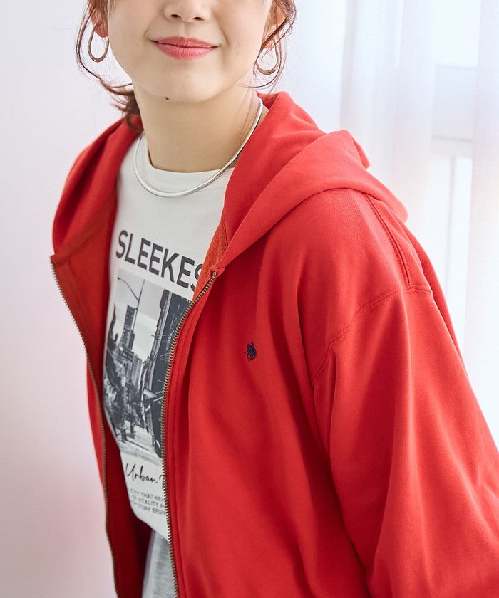 【POLO BCS（ポロ・ビーシーエス）別注】 裏毛ジップパーカー RED