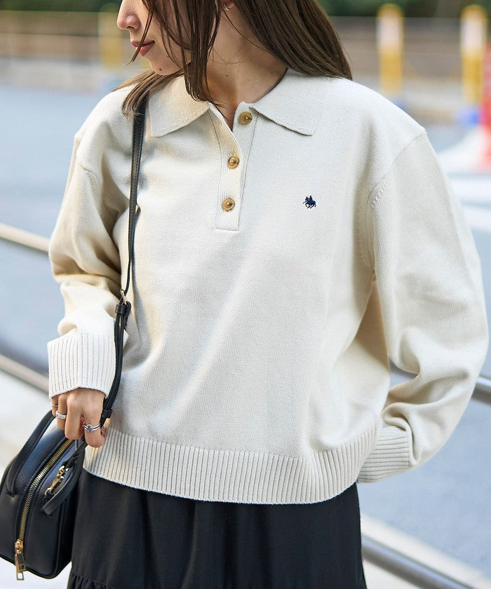 【POLO BCS（ポロ・ビーシーエス）別注】 襟付きポロニット（WEB限定カラーあり） MD.BROWN