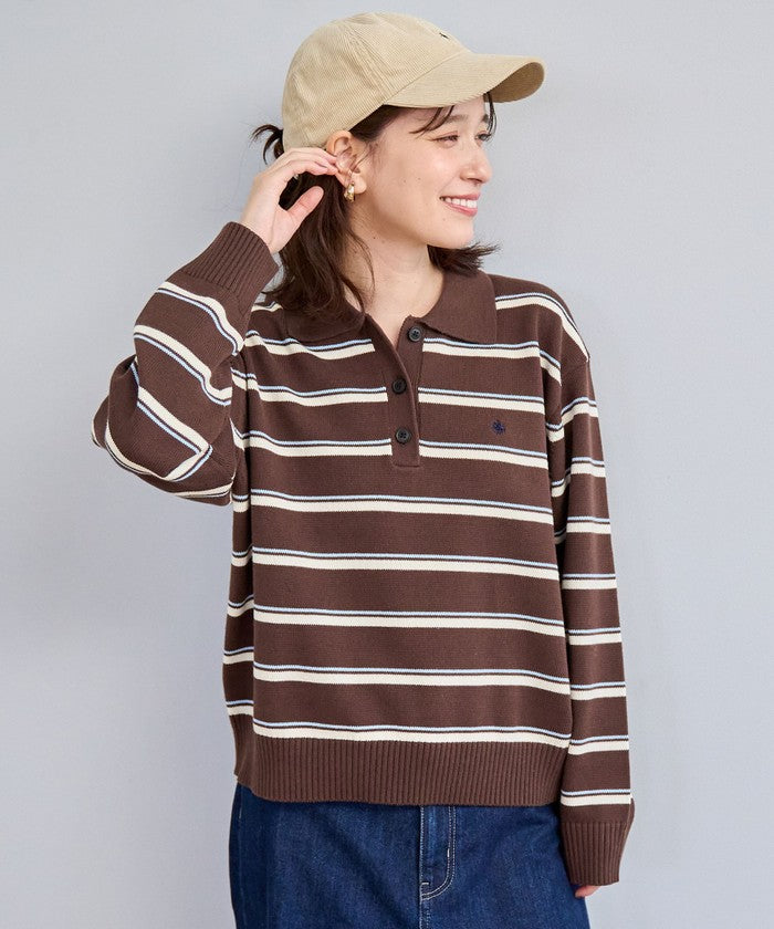 【POLO BCS（ポロ・ビーシーエス）別注】 襟付きポロニット（WEB限定カラーあり） MD.BROWN