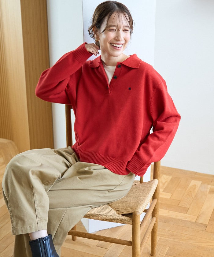 【POLO BCS（ポロ・ビーシーエス）別注】 襟付きポロニット（WEB限定カラーあり） MD.BROWN