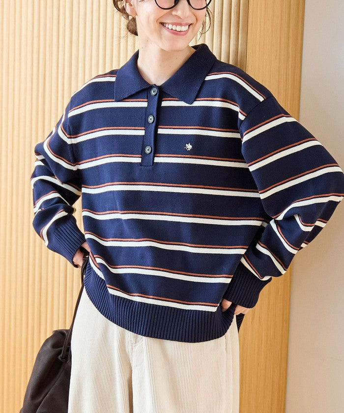 【POLO BCS（ポロ・ビーシーエス）別注】 襟付きポロニット（WEB限定カラーあり） NAVY