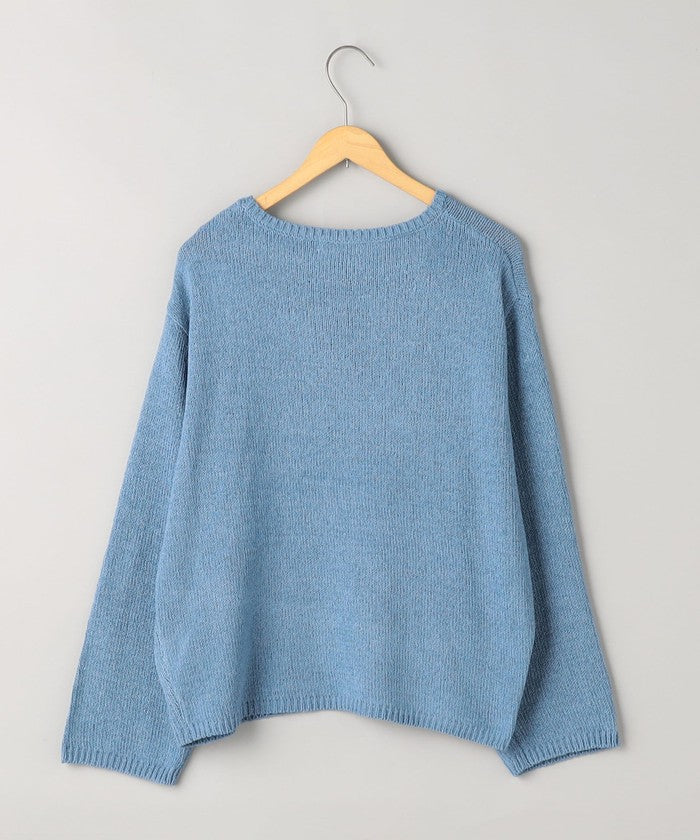 テープヤーンボートネックニットプルオーバー NATURAL