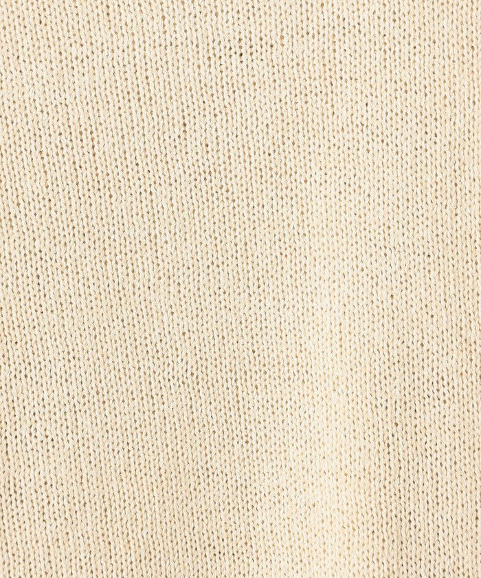 テープヤーンボートネックニットプルオーバー NATURAL