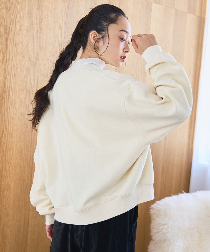 カットコール裏毛スナップカーディガン DK.GRAY