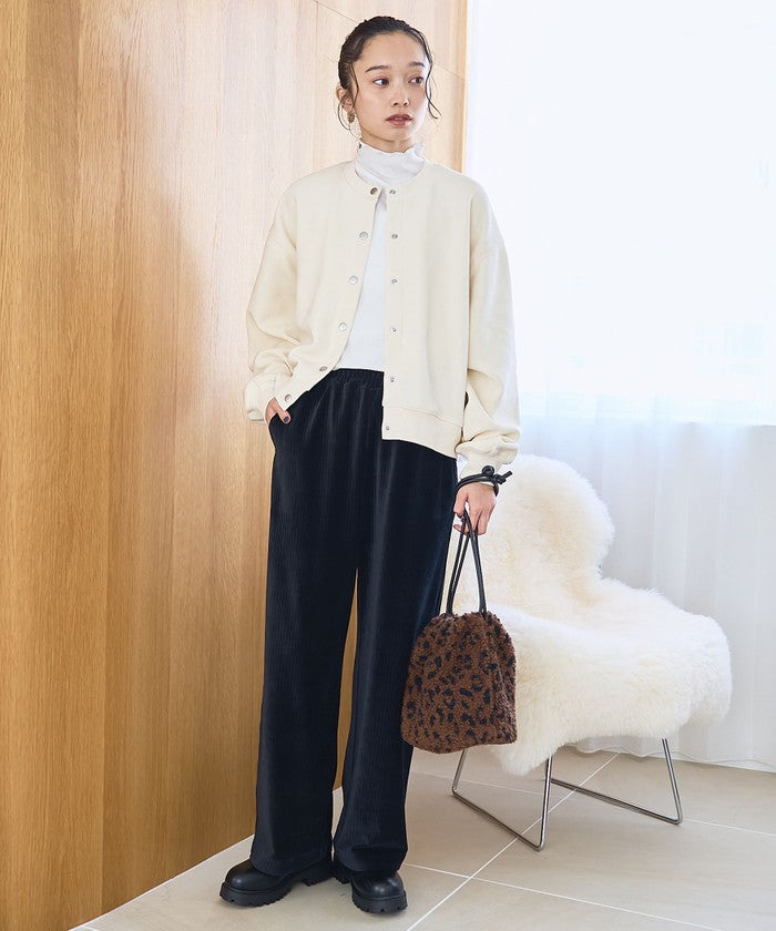 カットコール裏毛スナップカーディガン DK.GRAY