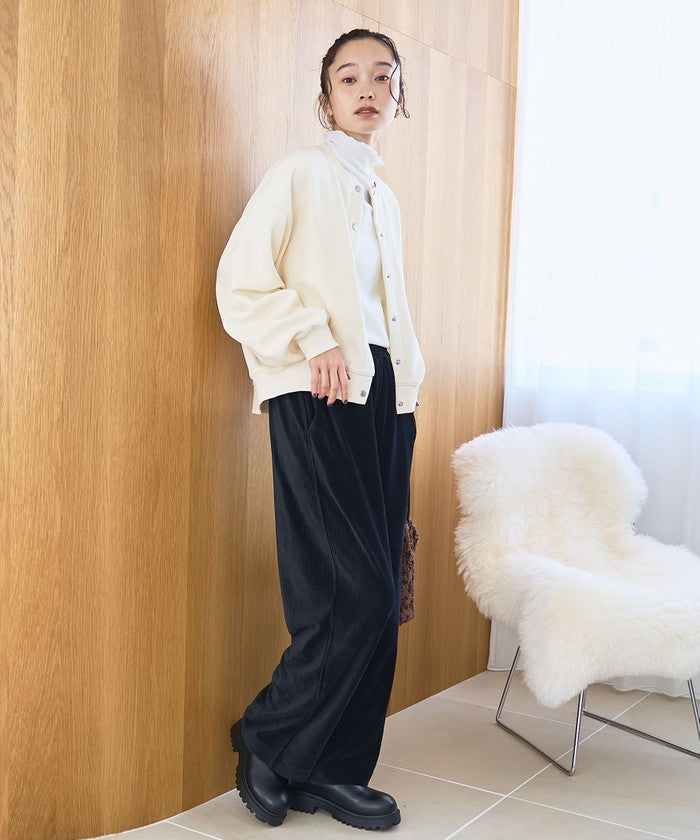 カットコール裏毛スナップカーディガン DK.GRAY