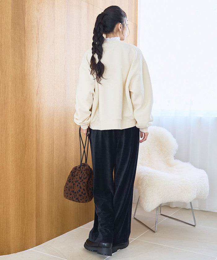 カットコール裏毛スナップカーディガン DK.GRAY