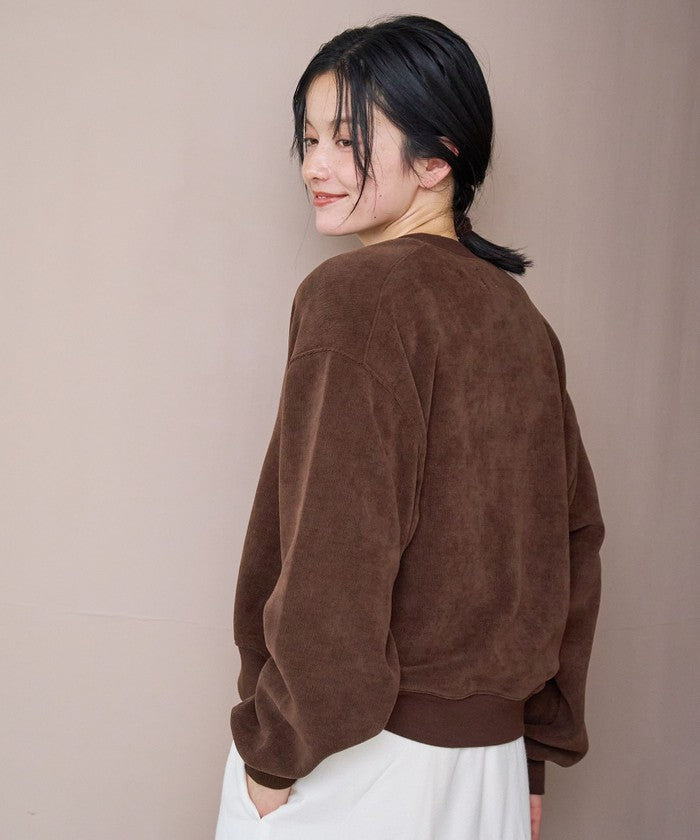 カットコール裏毛スナップカーディガン DK.GRAY