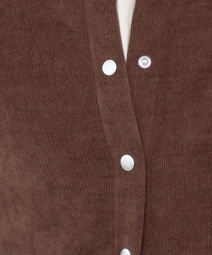 カットコール裏毛スナップカーディガン DK.GRAY