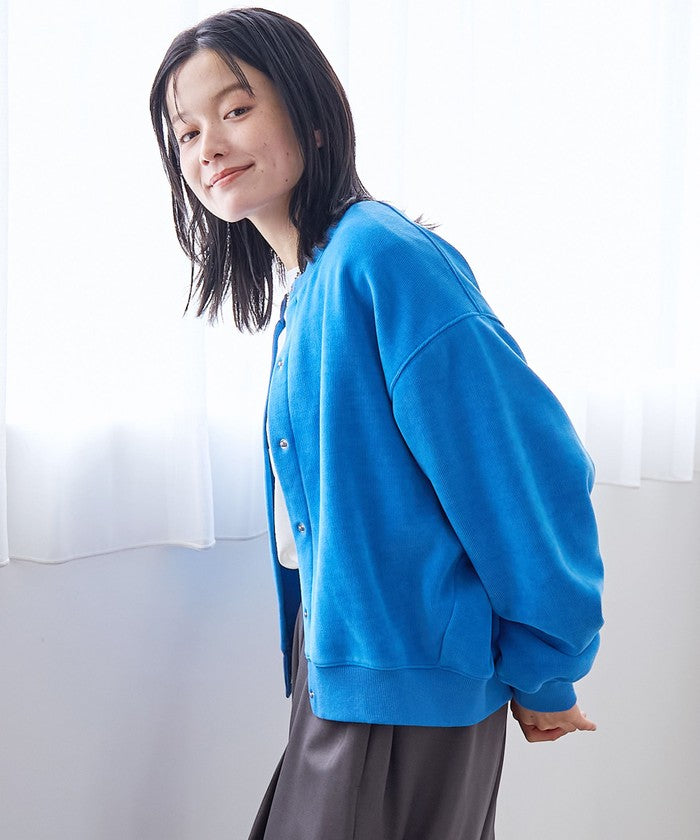 カットコール裏毛スナップカーディガン DK.GRAY