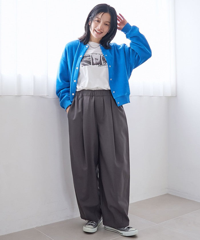 カットコール裏毛スナップカーディガン DK.GRAY