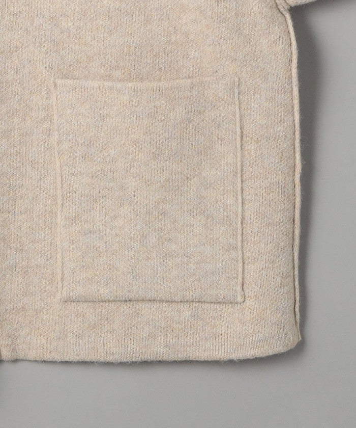 襟付きダブルジップニットジャケット DK.GRAY