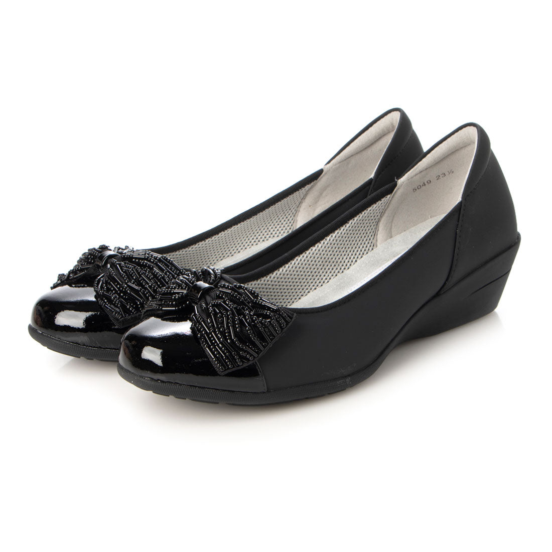 COMPOSITION Blow [Loose fit and wide] Stylish comfort rain pumps with ribbon motif