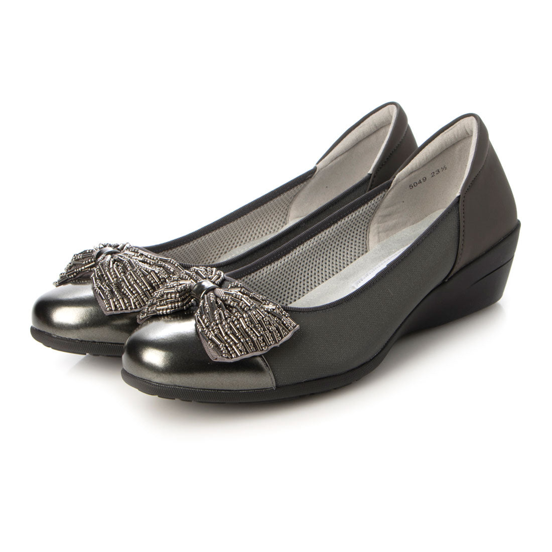 COMPOSITION Blow [Loose fit and wide] Stylish comfort rain pumps with ribbon motif