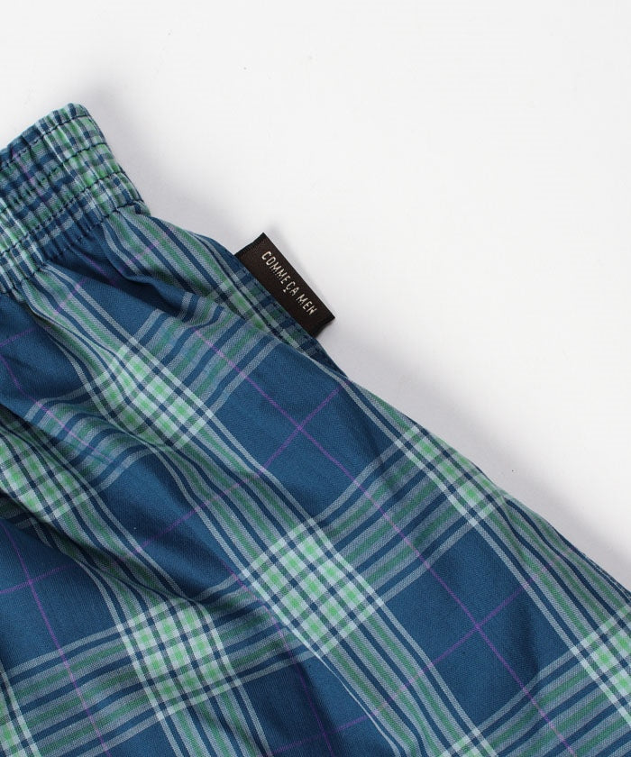 コムサメン COMME CA MEN コムサメン チェック柄 トランクス【返品不可商品】