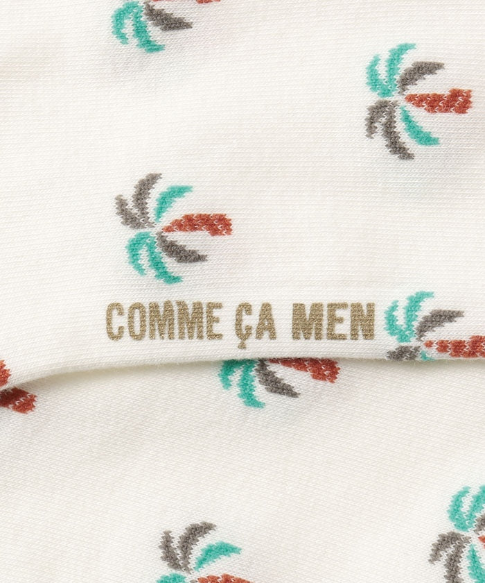 コムサメン COMME CA MEN コムサメン ヤシの木柄ソックス （オフホワイト） オフホワイト