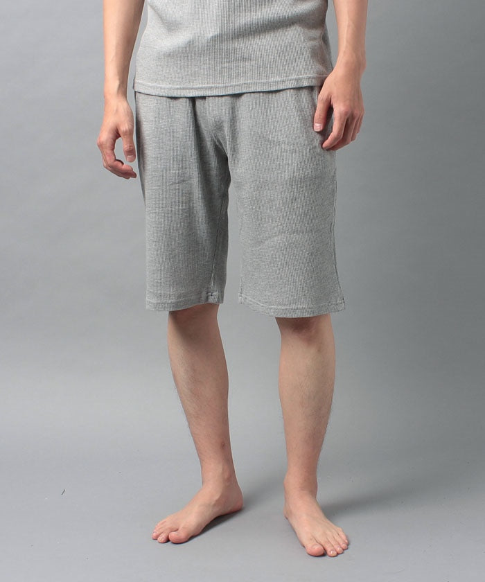 コムサメン COMME CA MEN 【セットアップ対応商品】コムサメン ワッフルハーフパンツ （Mグレー） Mグレー