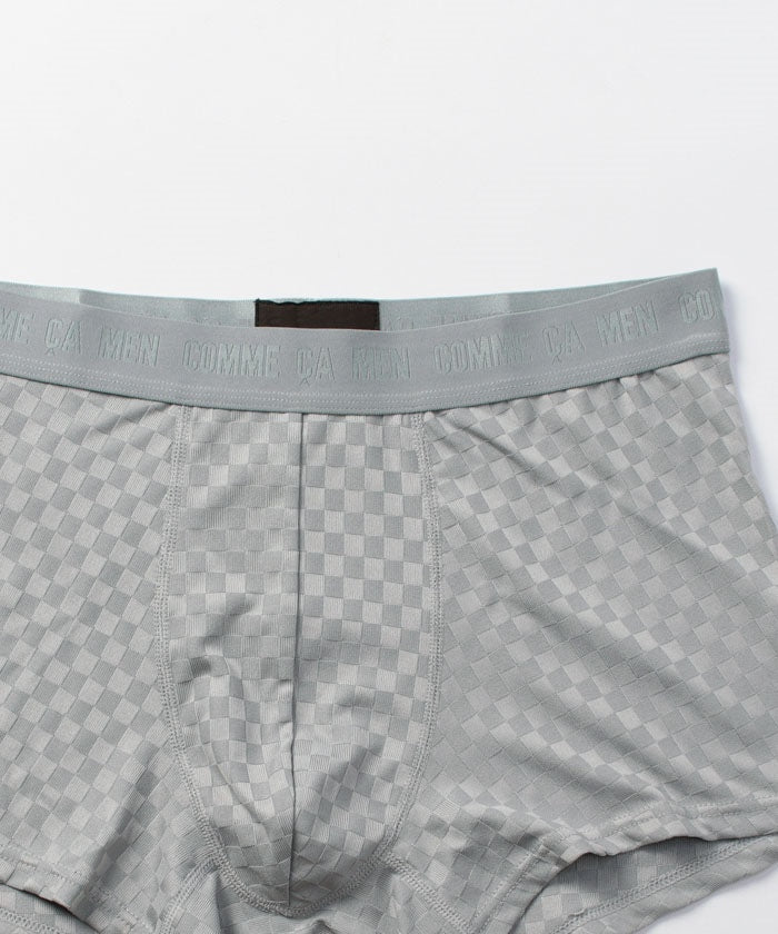 コムサメン COMME CA MEN コムサメン 市松柄 ボクサーパンツ【返品不可商品】