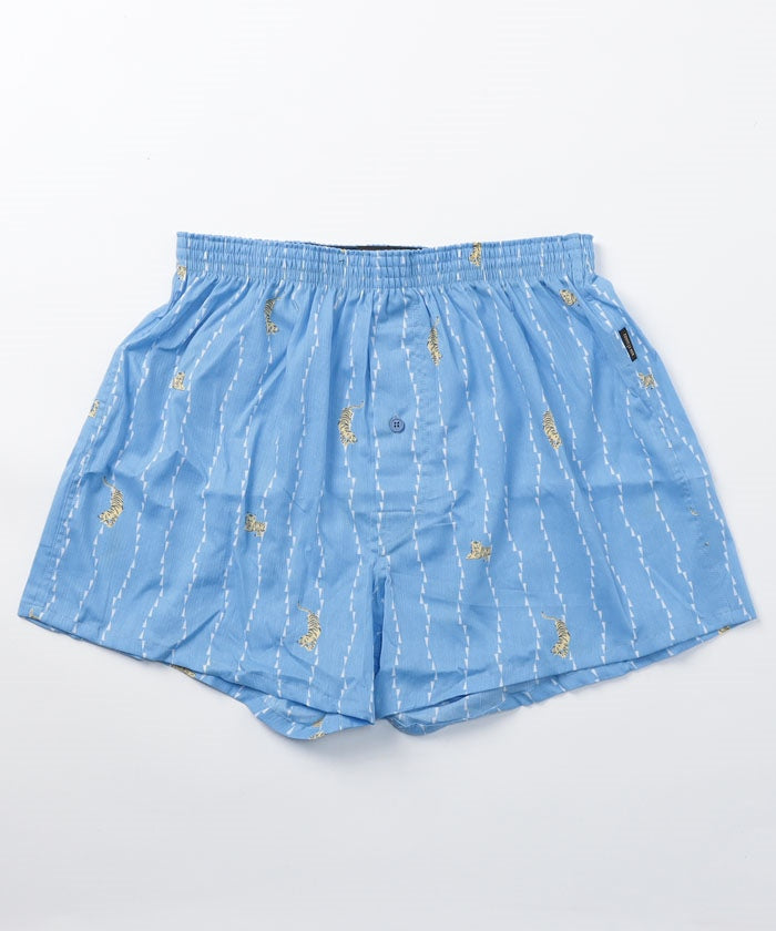 コムサメン COMME CA MEN コムサメン 高嶋ちぢみ楊柳トラストライプ柄 トランクス【返品不可商品】 （サックス） サックス