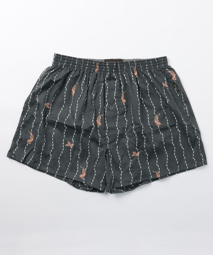 コムサメン COMME CA MEN コムサメン 高嶋ちぢみ楊柳トラストライプ柄 トランクス【返品不可商品】 （Mグレー） Mグレー