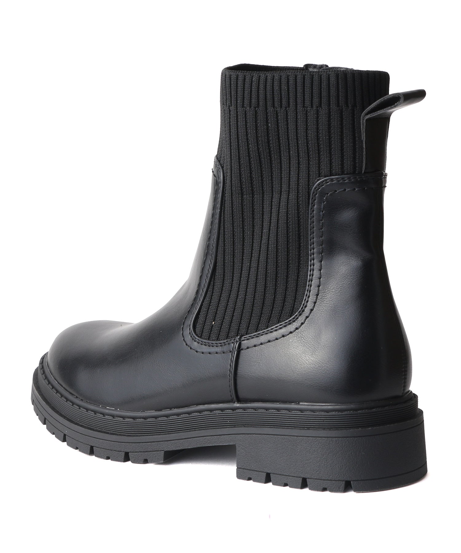 コカ COCA サイドゴアリブニットブーツ （BL） BL