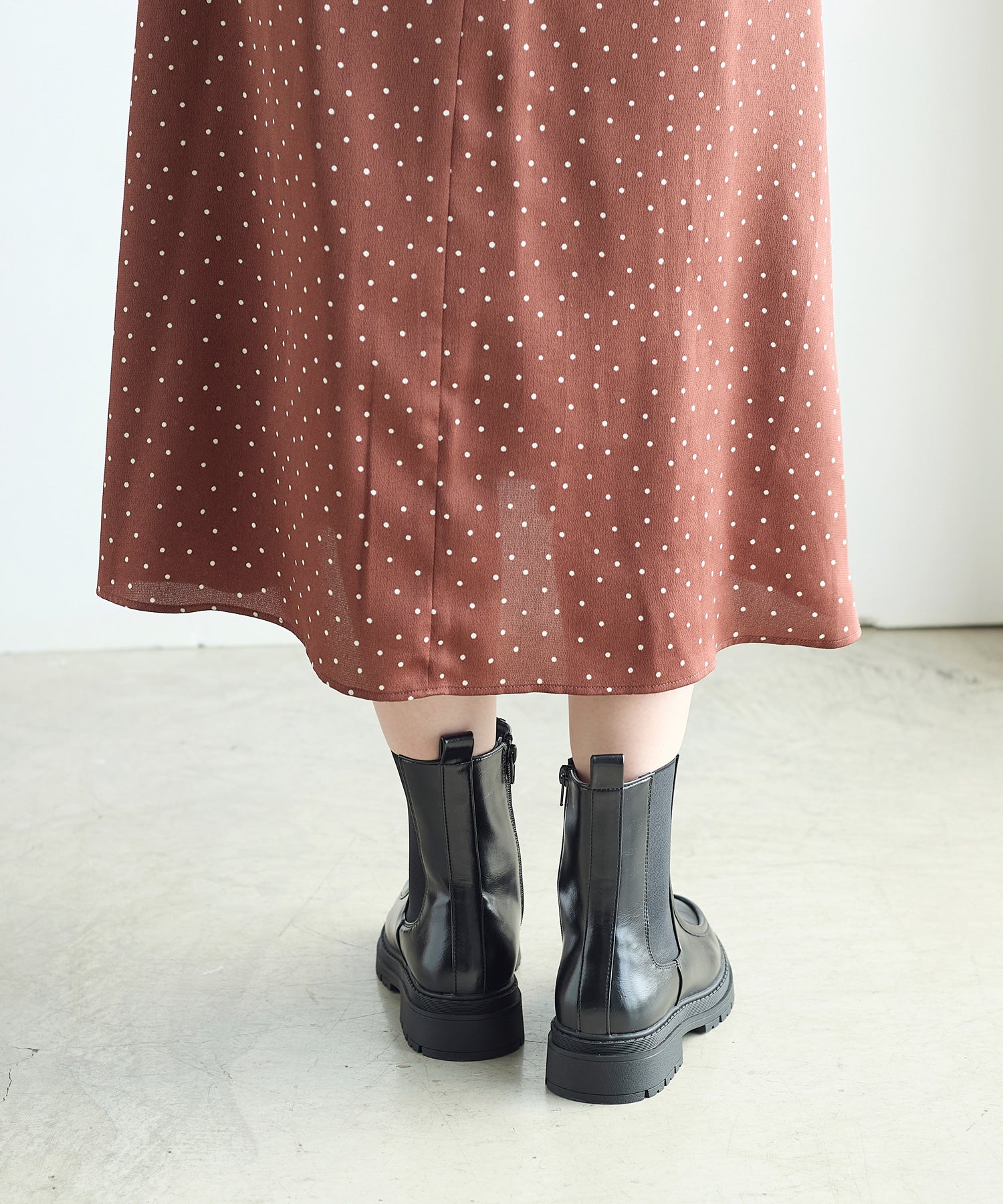 コカ COCA ショート丈 厚底サイドゴアブーツ （BL） BL