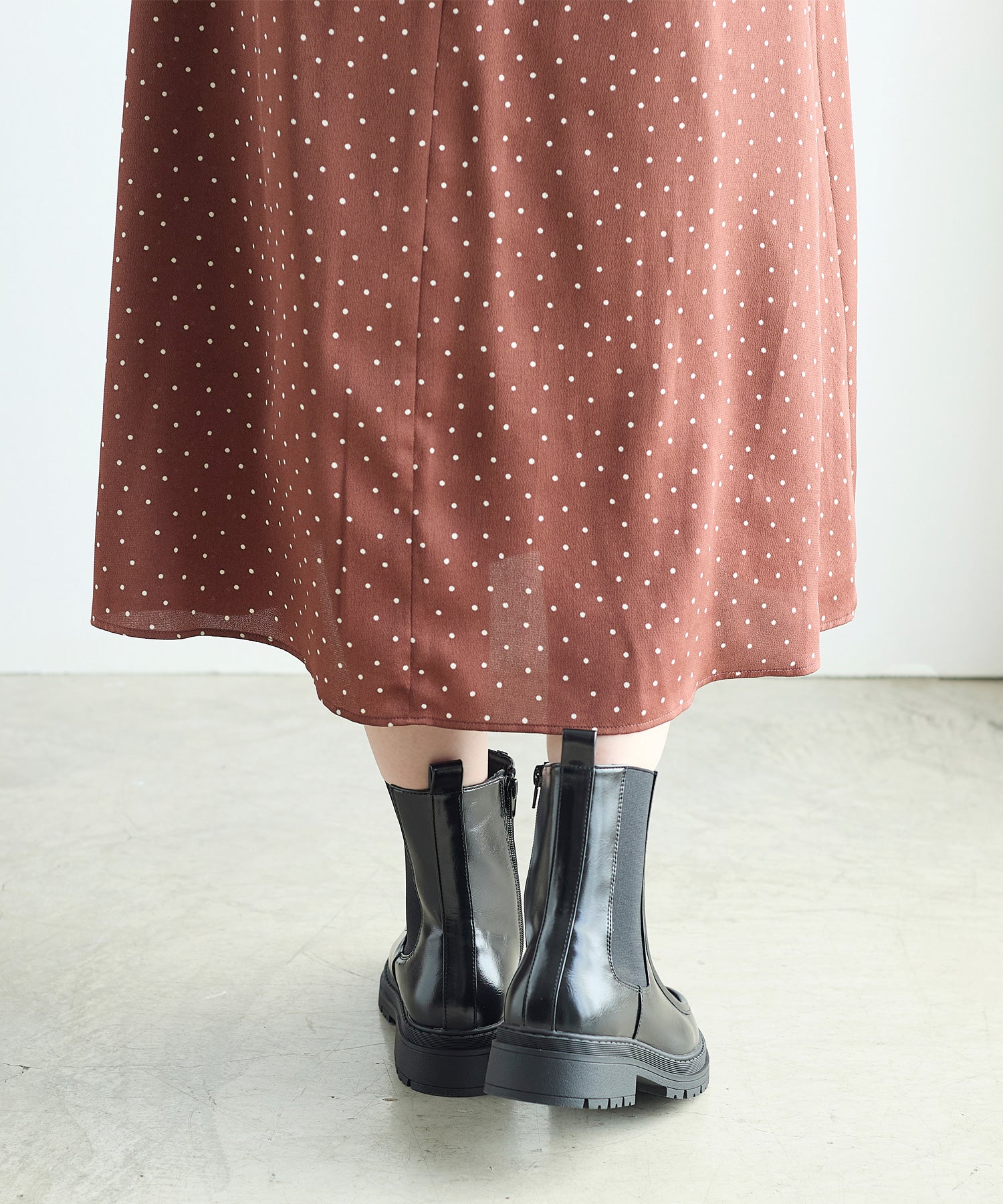 コカ COCA ショート丈 厚底サイドゴアブーツ （BL） BL