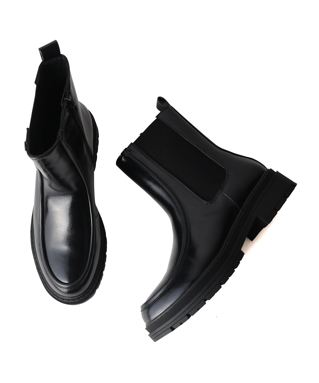 コカ COCA ショート丈 厚底サイドゴアブーツ （BL） BL