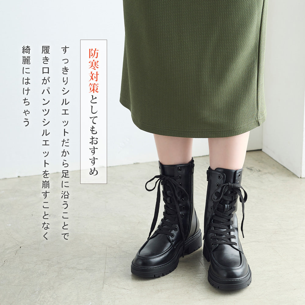 コカ COCA 厚底 レースアップショートブーツ （BL） BL