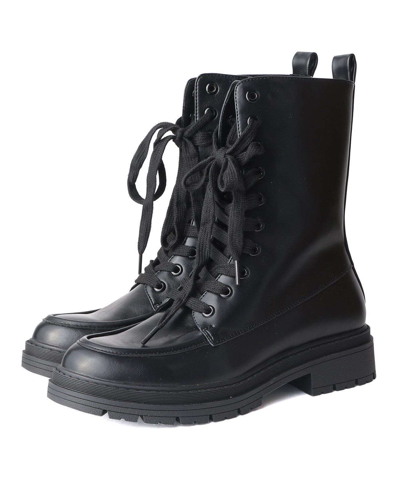 コカ COCA 厚底 レースアップショートブーツ （BL） BL