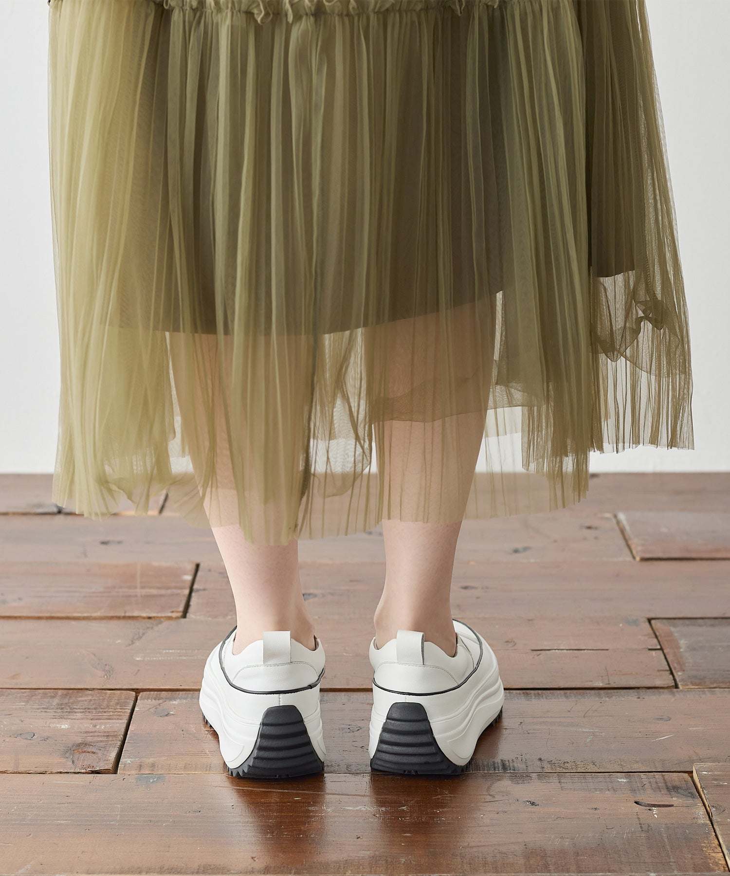 コカ COCA 軽量 厚底 ボリュームソールスリッポンスニーカー （WH） WH