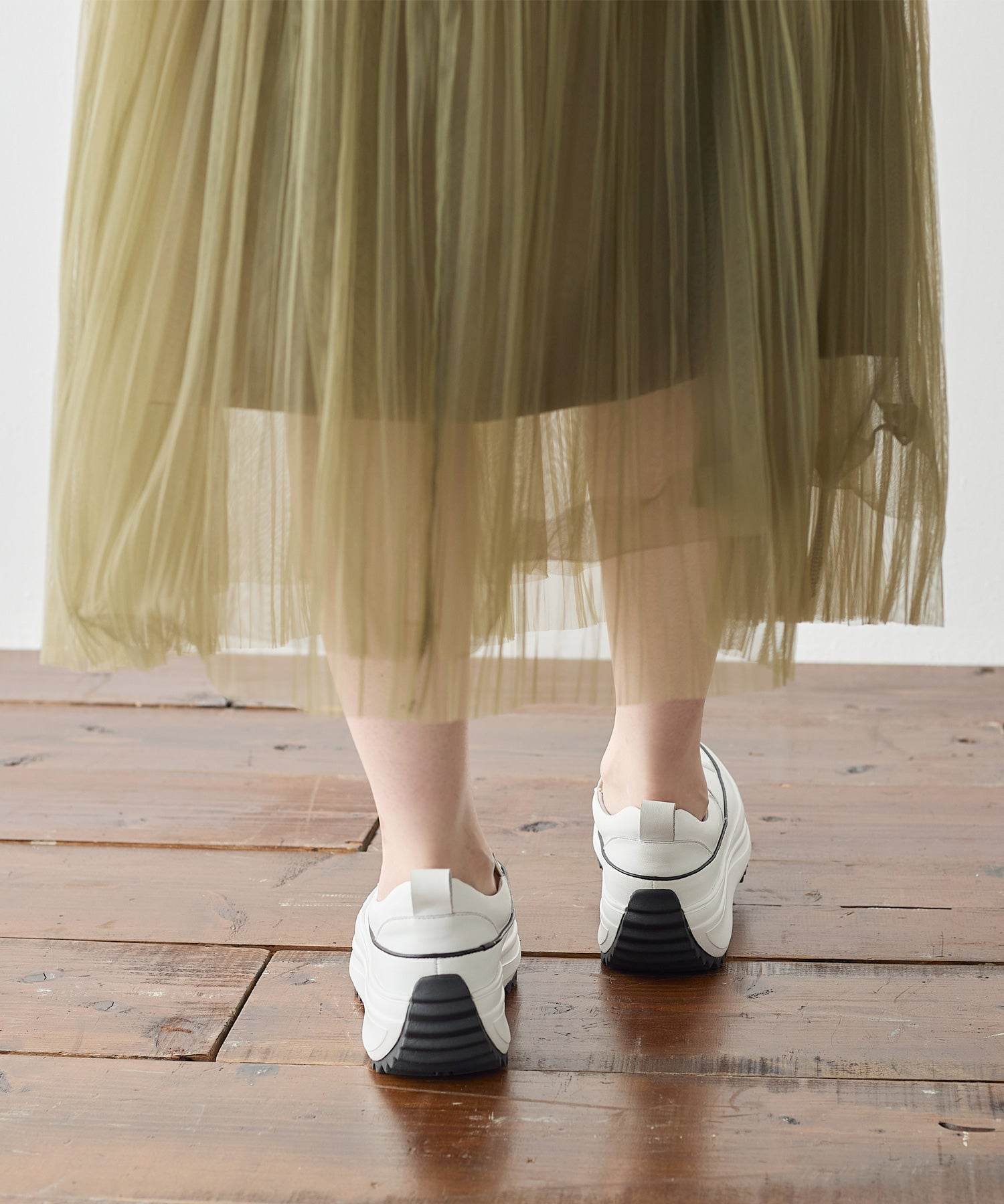 コカ COCA 軽量 厚底 ボリュームソールスリッポンスニーカー （WH） WH