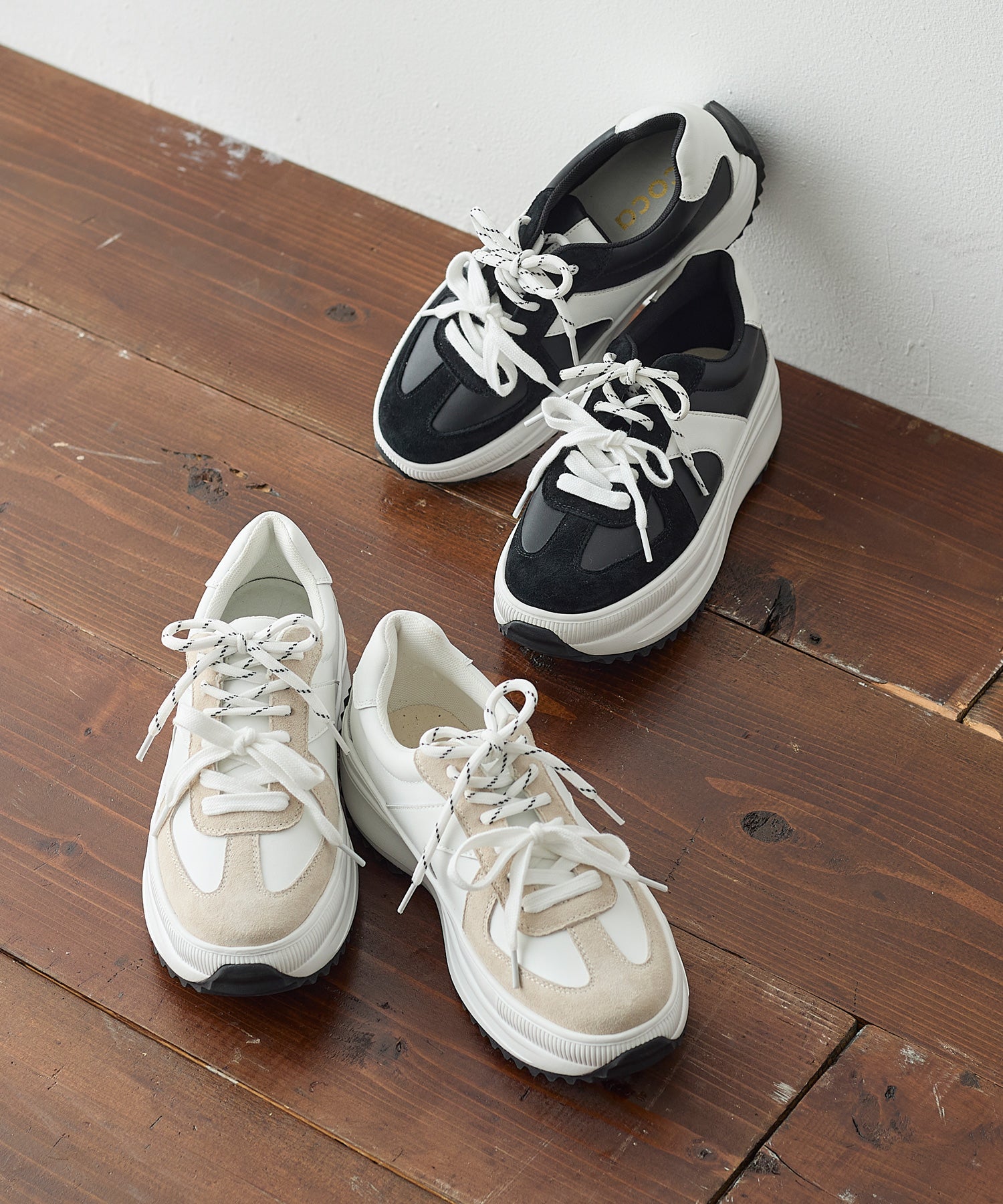 コカ COCA 厚底 ローカット GERMAN TRAINER スニーカー （WH） WH