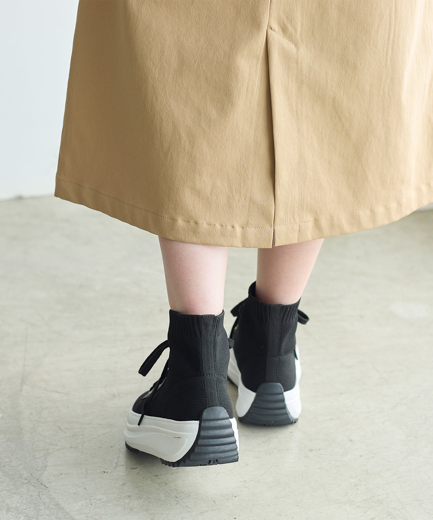 コカ COCA 軽量 レースアップ ニットブーツ （BL） BL