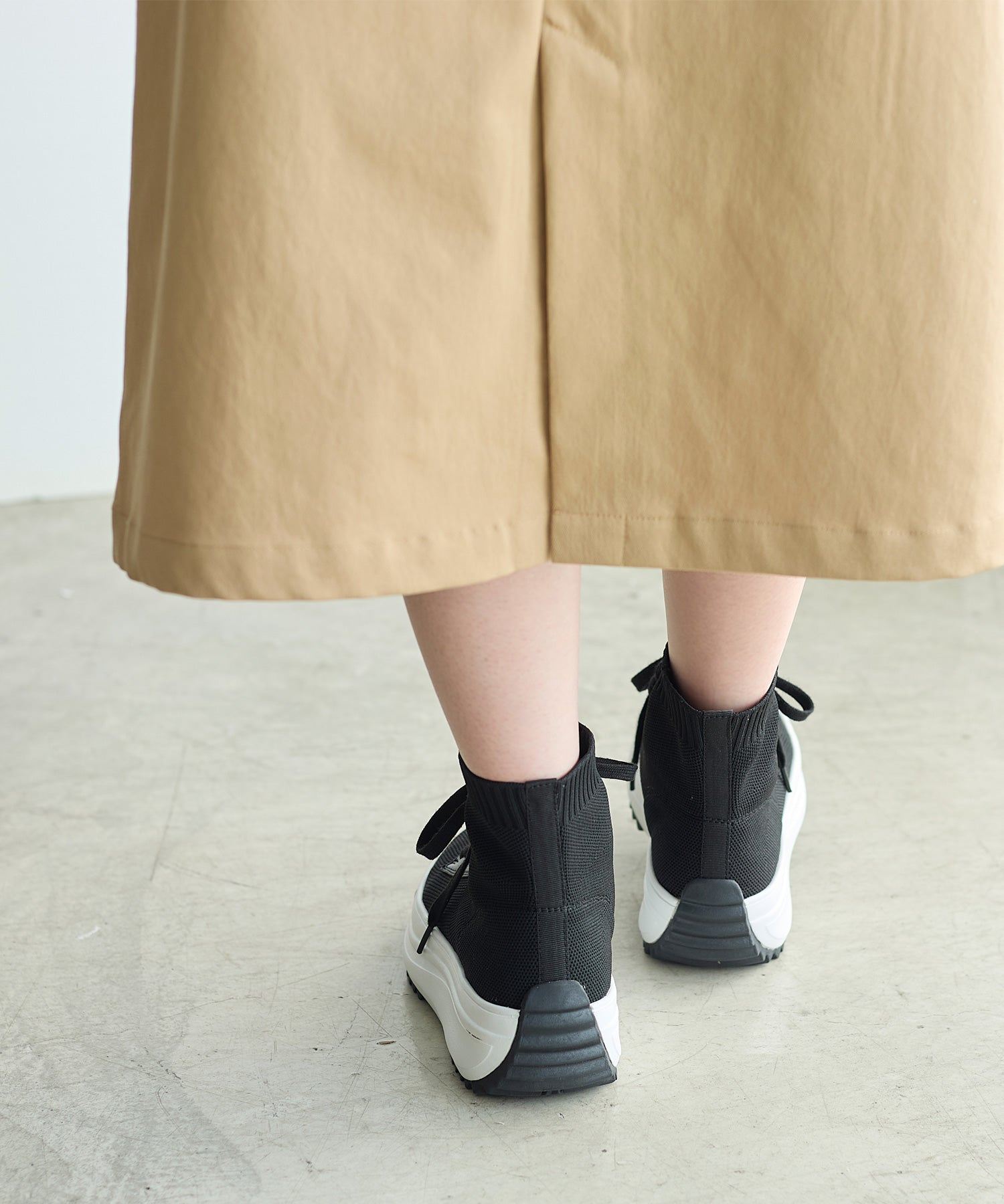 コカ COCA 軽量 レースアップ ニットブーツ （BL） BL