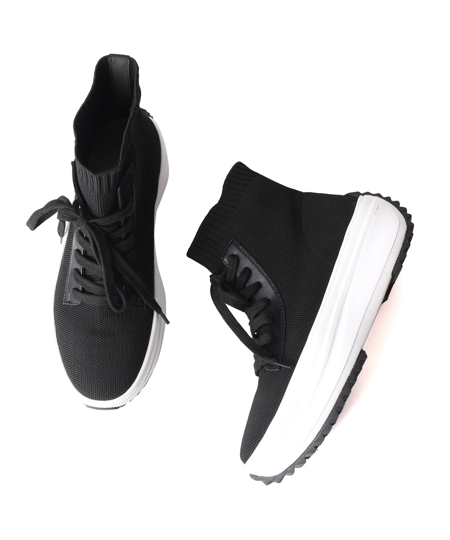 コカ COCA 軽量 レースアップ ニットブーツ （BL） BL