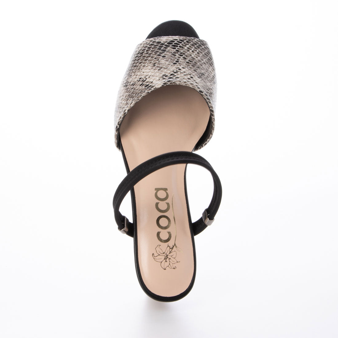 コカ COCA 2WAY ダブルストラップ 4.5cm ウェッジソール ミュールサンダル