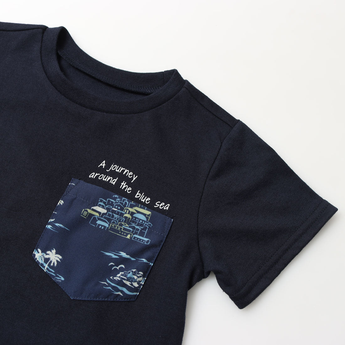 コムサイズム COMME CA ISM マリンアロハ柄ポケット 半袖Tシャツ(ベビーサイズ) （ネイビー） ネイビー