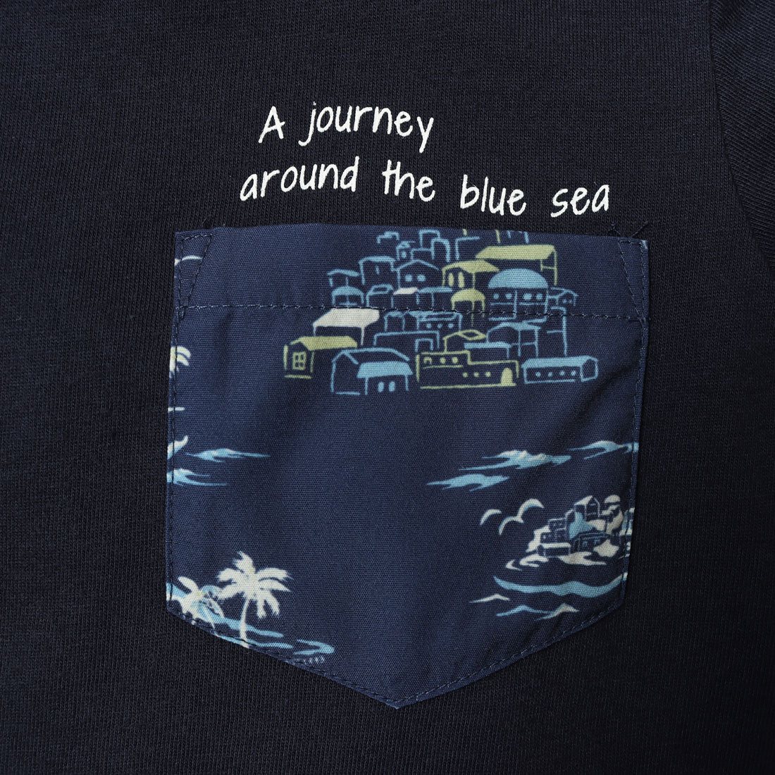 コムサイズム COMME CA ISM マリンアロハ柄ポケット 半袖Tシャツ(ベビーサイズ) （ネイビー） ネイビー