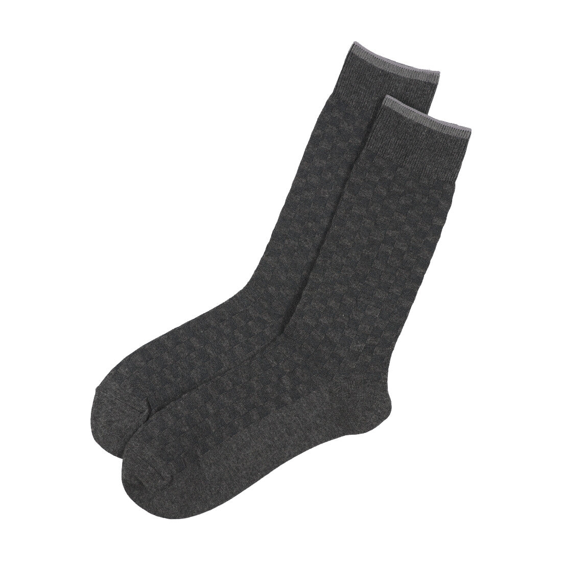 COMME CA ISM Links Checkered Pattern Dress Socks