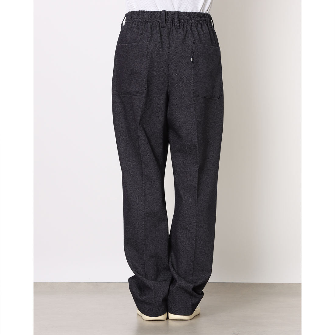 コムサイズム COMME CA ISM デニムライクストレッチ ワイドシェフパンツ （ネイビー） ネイビー