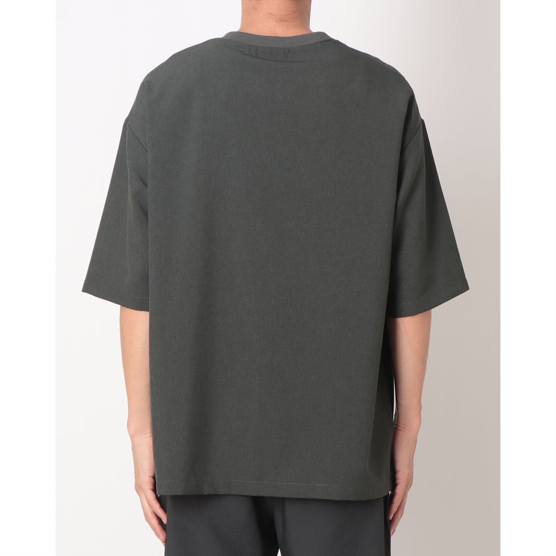 コムサイズム COMME CA ISM 【セットアップ対応】ライトウエイト ポリエステル 布帛Tシャツ （カーキ） カーキ