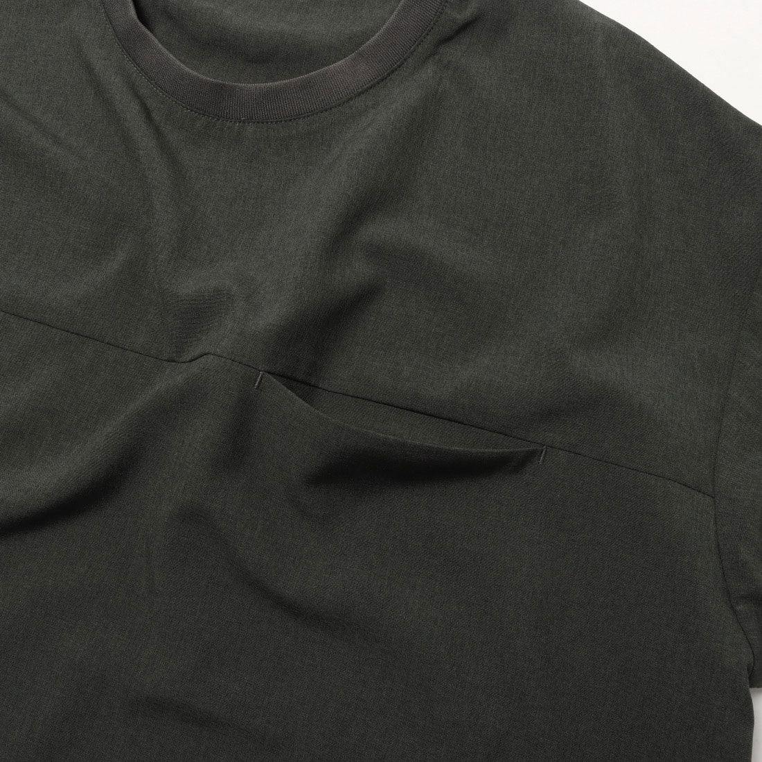 コムサイズム COMME CA ISM 【セットアップ対応】ライトウエイト ポリエステル 布帛Tシャツ （カーキ） カーキ