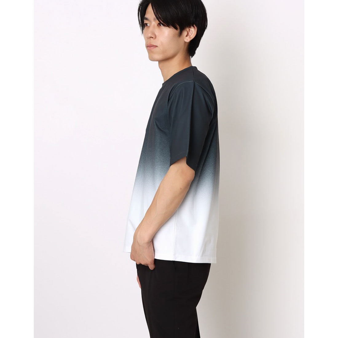 コムサイズム COMME CA ISM グラデーションプリントTシャツ （ダークブラウン） ダークブラウン